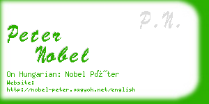 peter nobel business card